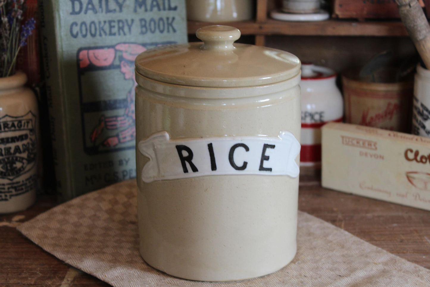 Rare Victorian Antique Jar, Vintage Stoneware Pot, Vintage Advertising Pot, Kitchen Jar, Bourne Denby Jar, Storage Jar, Kitchen Canister