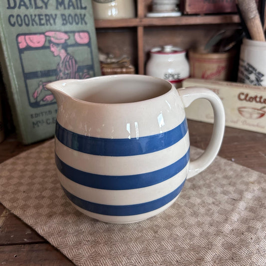 Vintage Blue and White Stripped Jug, Cornishware blue and white, Pitcher, Vintage Pitcher  Cornishware Jug,  Vintage Flower Jug, pitcher jug