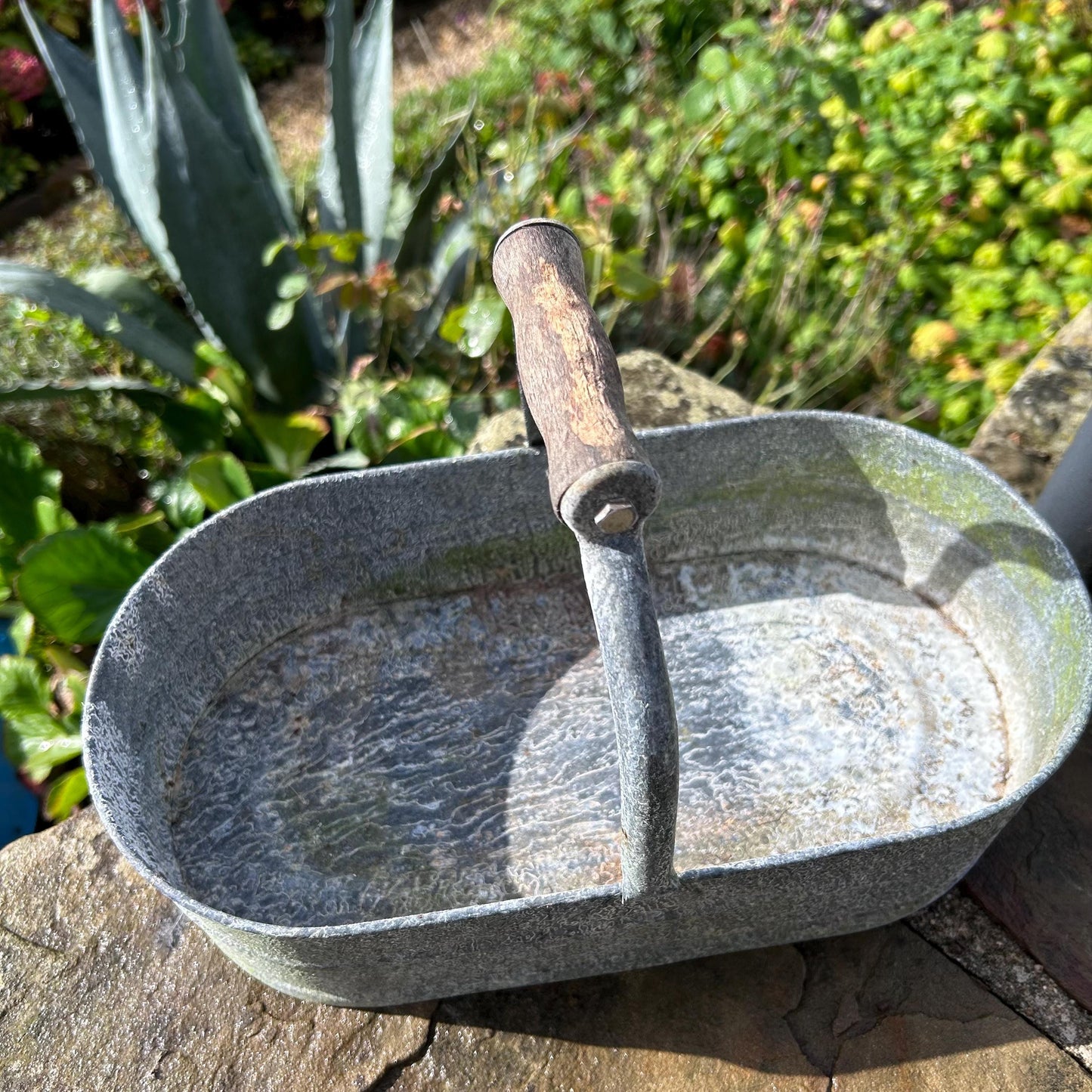 Zinc Garden Trug Basket, Garden Trug Basket, Vintage Basket, Galvanised Trug, Trug Box, Trug Basket, Gardening Basket, Storage Basket