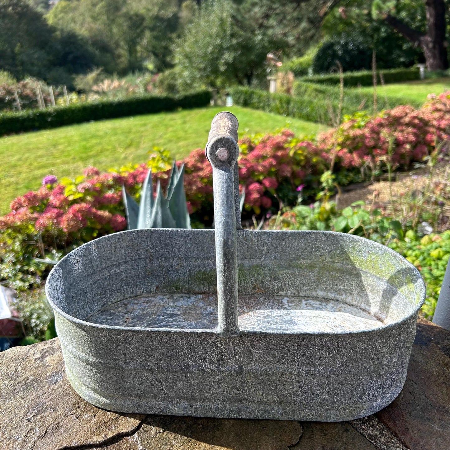 Zinc Garden Trug Basket, Garden Trug Basket, Vintage Basket, Galvanised Trug, Trug Box, Trug Basket, Gardening Basket, Storage Basket