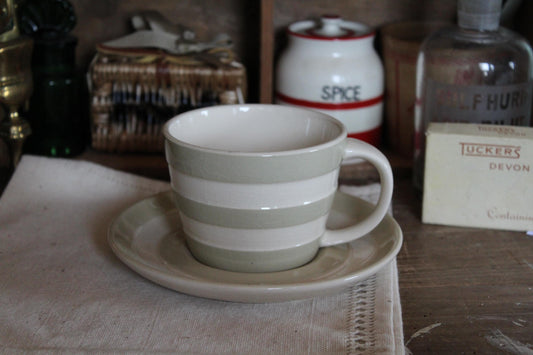 RARE colourway, Vintage Cornishware Stripped Cup, Cornishware, Teacup, Vintage coffee Mug, Coffee Cup, Teacup, Striped mug, Rare T G Green