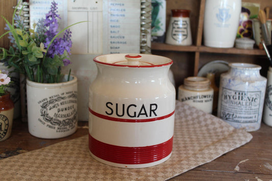 Vintage 1930s Kleen Kitchen Brand Sugar Kitchen Canister, English Kitchen Canister, Art Deco Kitchen, Kitchen Canister, Rice Storage jar